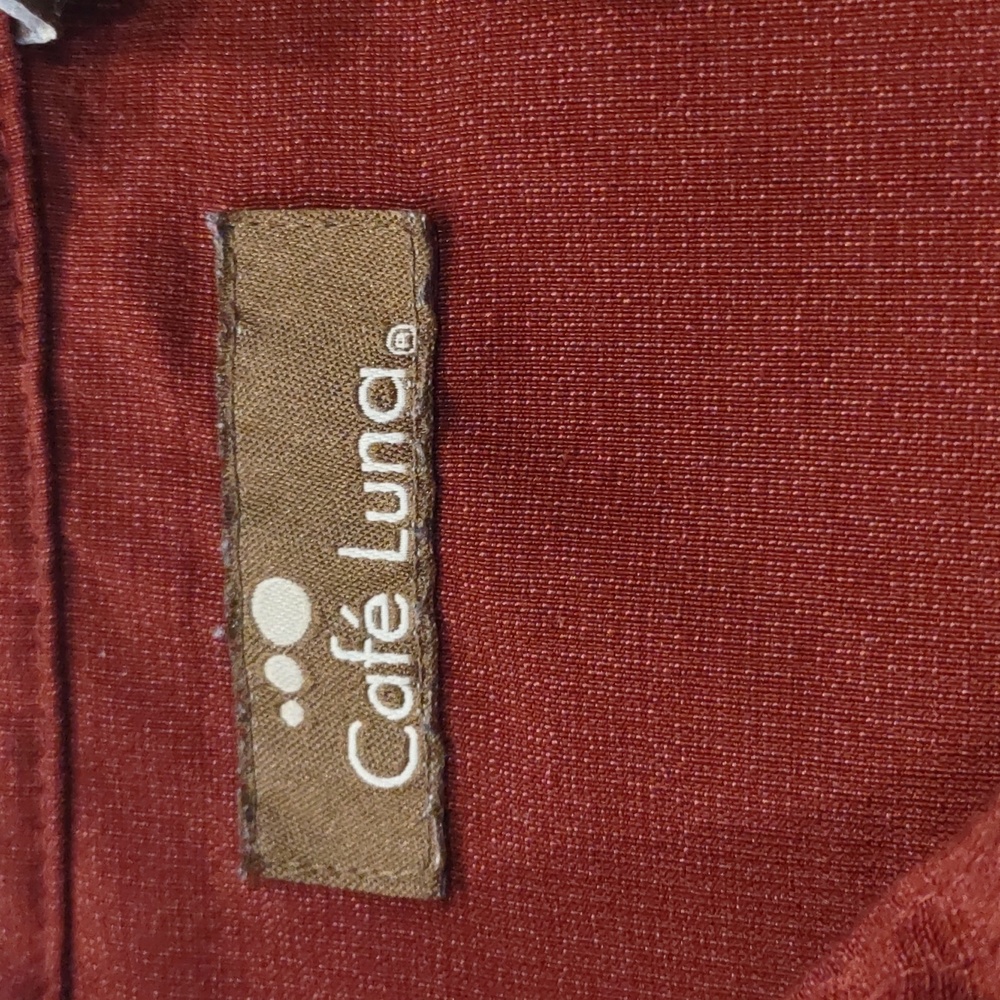 Cafe Luna Shirt M Red Black Gray - Picture 2 of 5